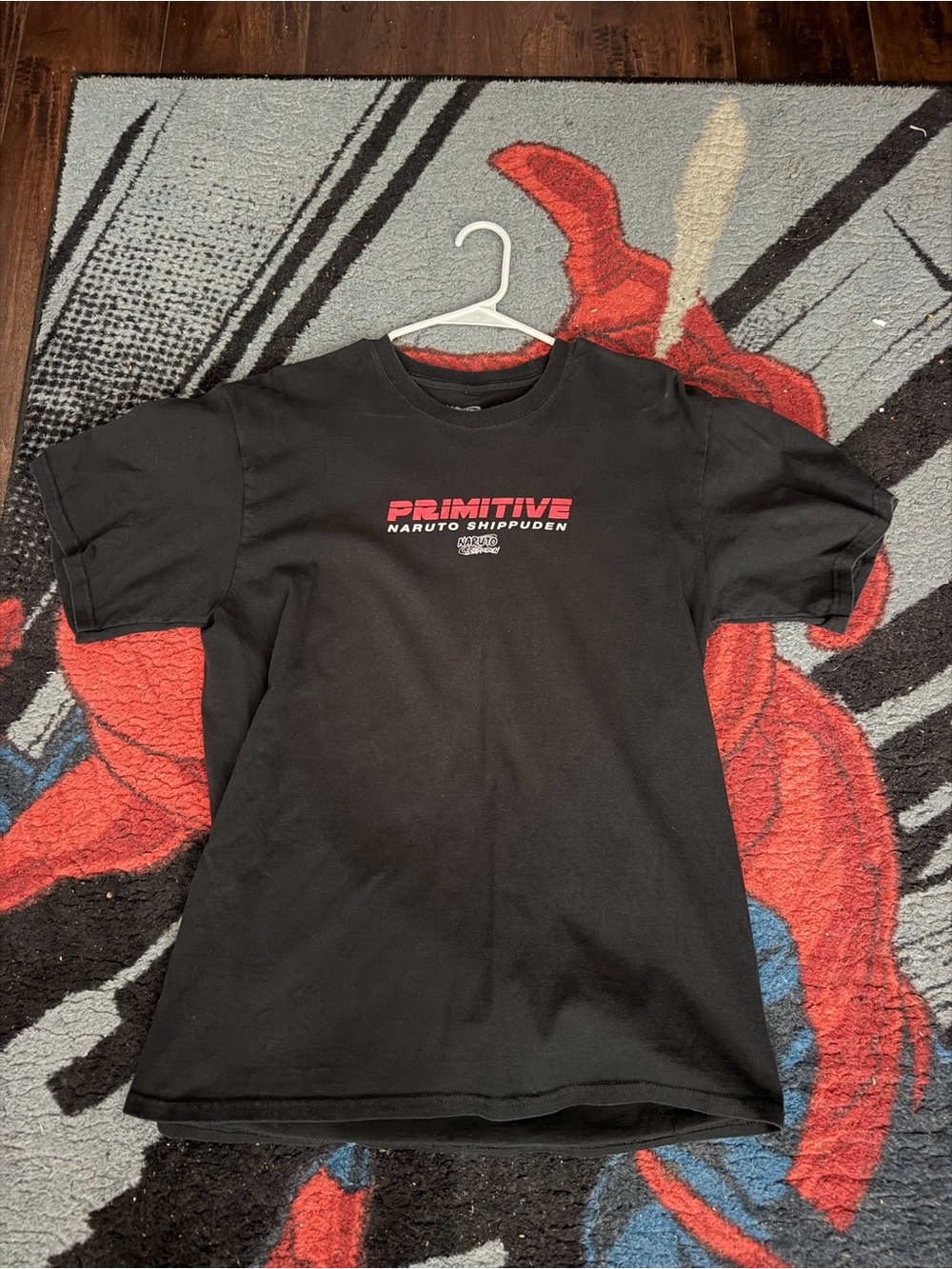 Primitive Black Tee with Red Logo - Naruto Shippuden